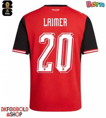 Østrig Konrad Laimer #20 Hjemmebanesæt Børn VM 2026 Kort ærmer (+ korte bukser)